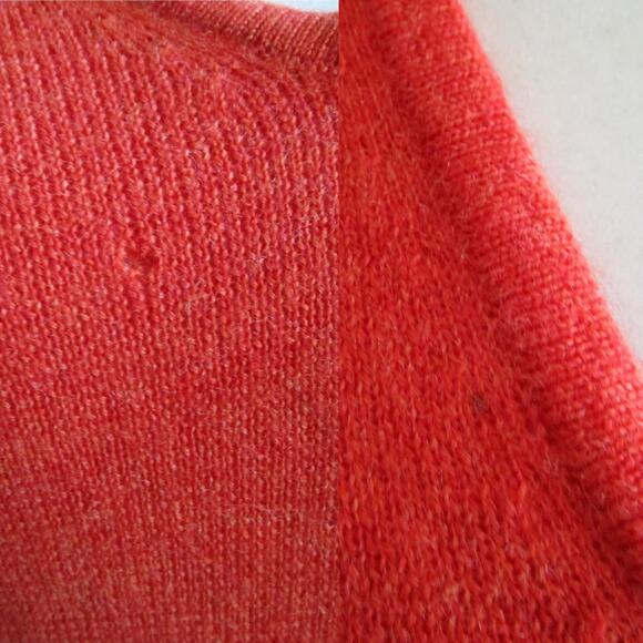 Sarah Spencer Italian Merino Wool Sweater Burnt Orange V-Neck S Made Australia - Picture 15 of 17